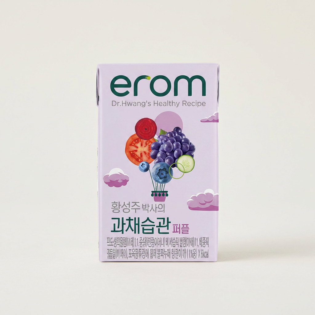 하루특가) 이롬 황성주 과채습관, 퍼플, 140ml, 24개