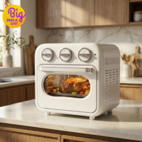 마이크로 스팀 18L 스테인레스 오븐 에어프라이어 대용량