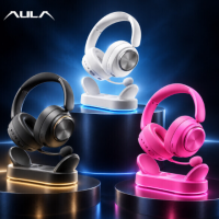AULA 독거미 G7 Pro V2 게이밍 무선 헤드셋 3모드 블루투스 AI 헤드폰 노이즈캔슬링 충전독포함 2000mah