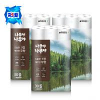 미래생활 나무야나무야 도톰한 3겹 깨끗한 화장지 27m 30롤 3팩