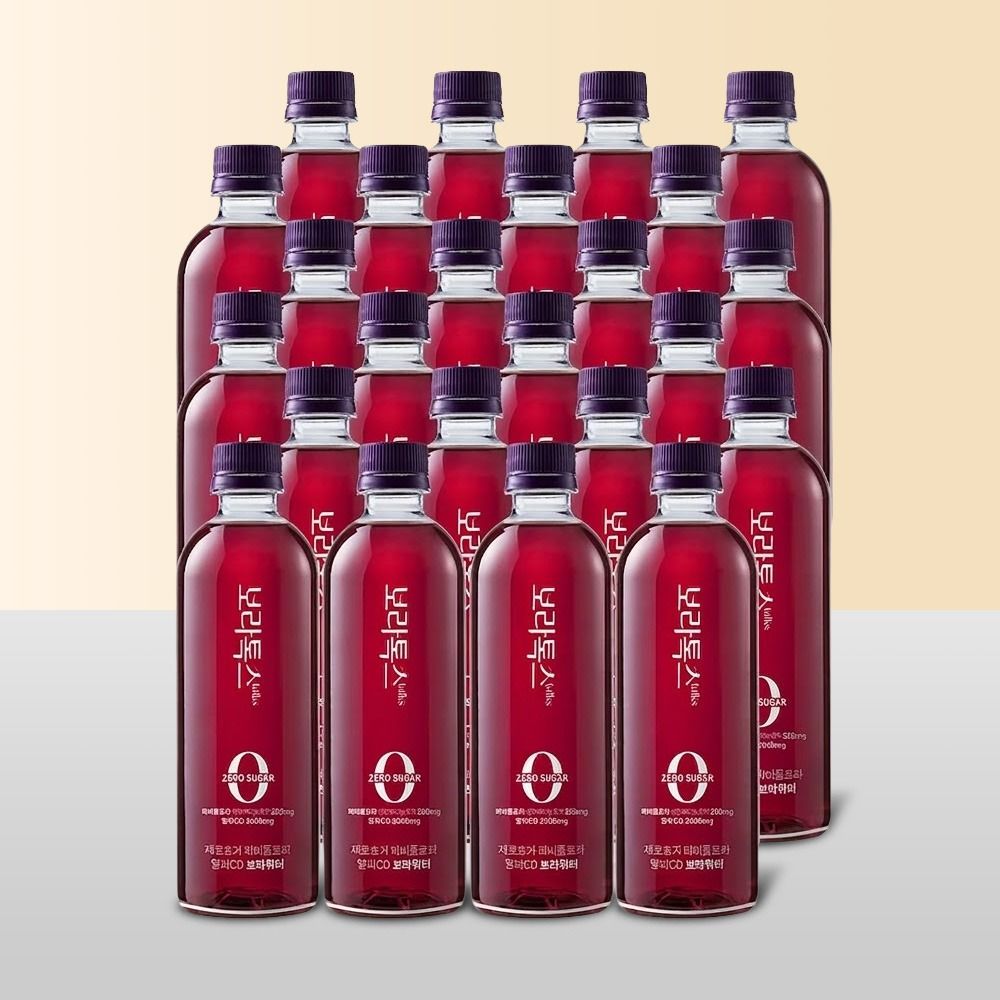하루특가) 보라톡스 제로슈가 파비플로라 알파CD 보라워터, 500ml, 24개