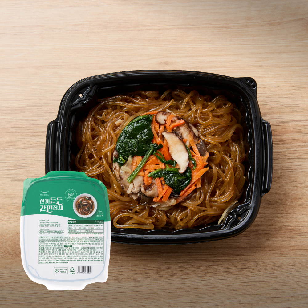 하루특가) 한우물 한끼든든 간편 잡채, 300g, 4개