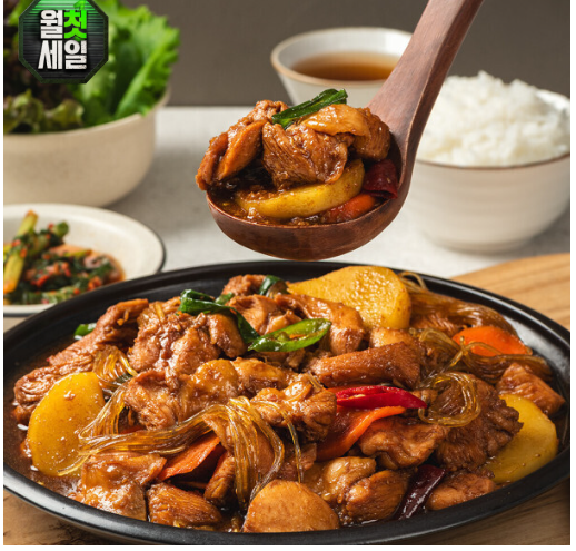 간편집밥 국내산닭 간장순살 찜닭 500g 3팩 (6~7인분)