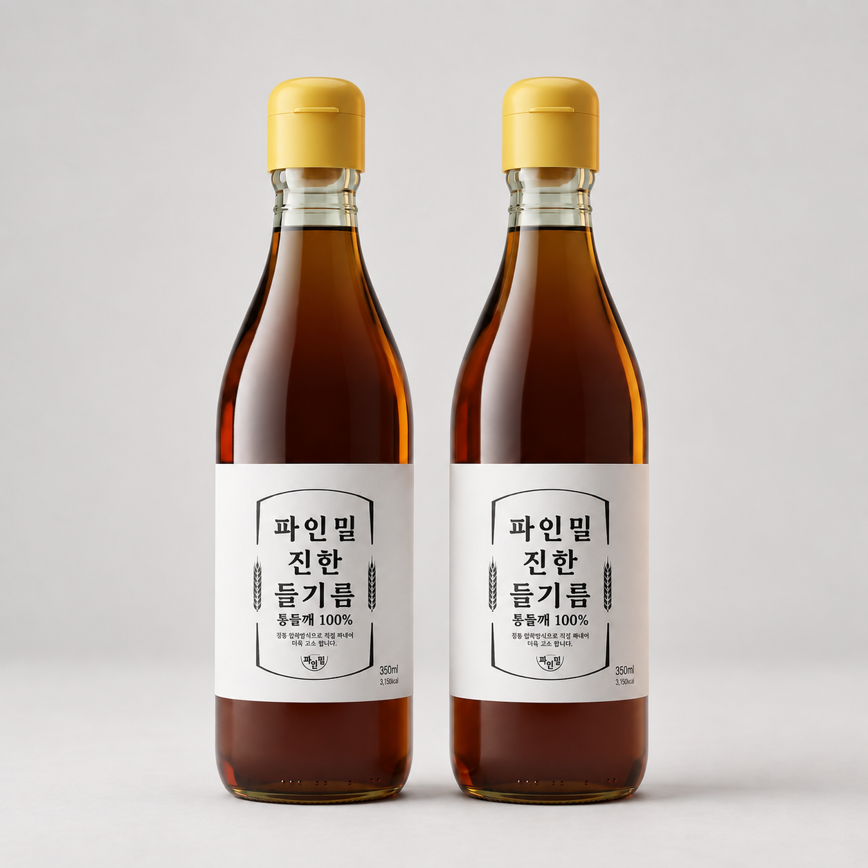 하루특가) 파인밀 진한 들기름, 350ml, 2병