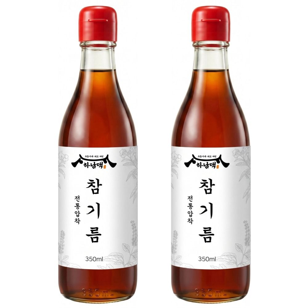 하루특가) 하남댁 전통 참기름, 350ml, 2병