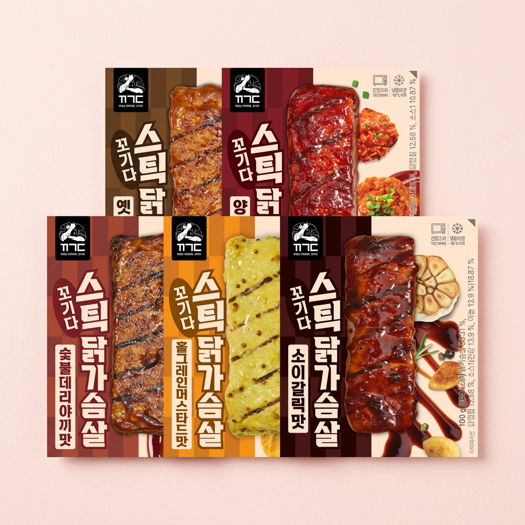 하루특가) 꼬기다 스틱 닭가슴살, 5종혼합, 100g, 20개