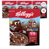 첵스초코 오곡으로 만든 스노우초코볼 시리얼, 420g, 4개