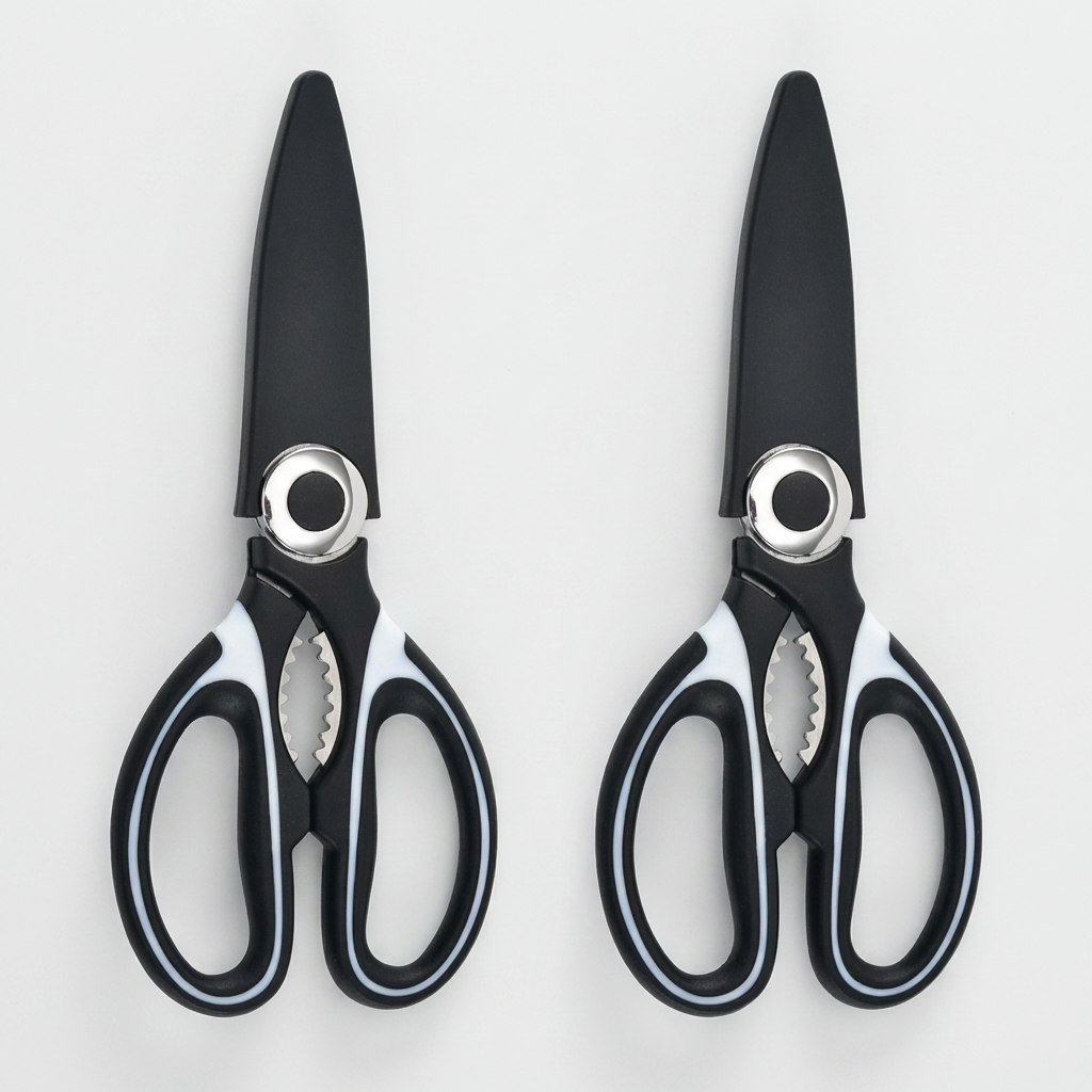 하루특가) 비로르 304 스텐 주방 가위, 팬더, 20.5cm, 2개
