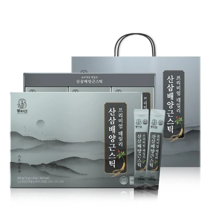 리뷰추천) 동의삼 프리미엄 데일리 산삼배양근스틱, 10g, 30포, 2개
