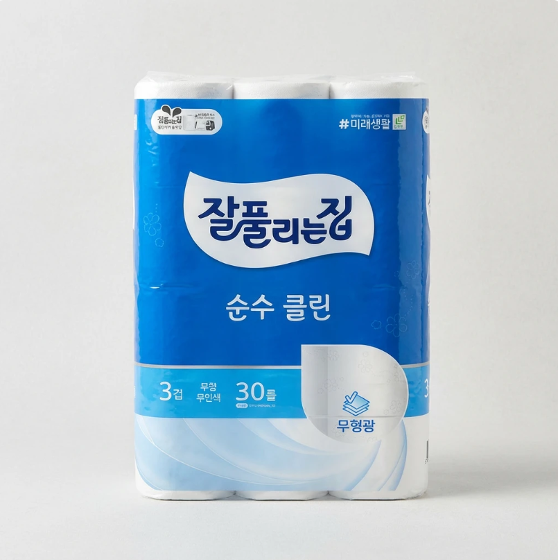 역대급특가) 잘풀리는집 순수 클린, 3겹, 25m, 30롤, 2팩