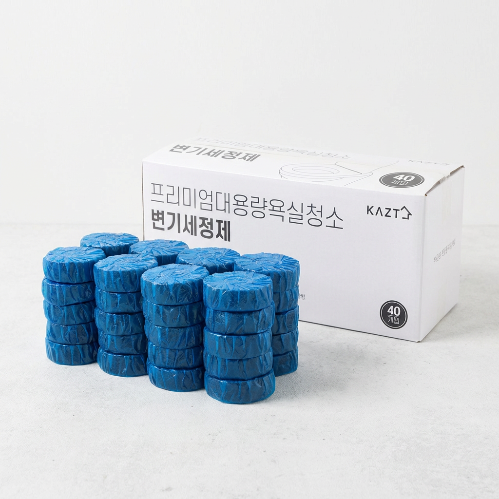 하루특가) 가쯔 프리미엄 대용량 욕실청소 변기세정제, 50g, 40개, 1박스