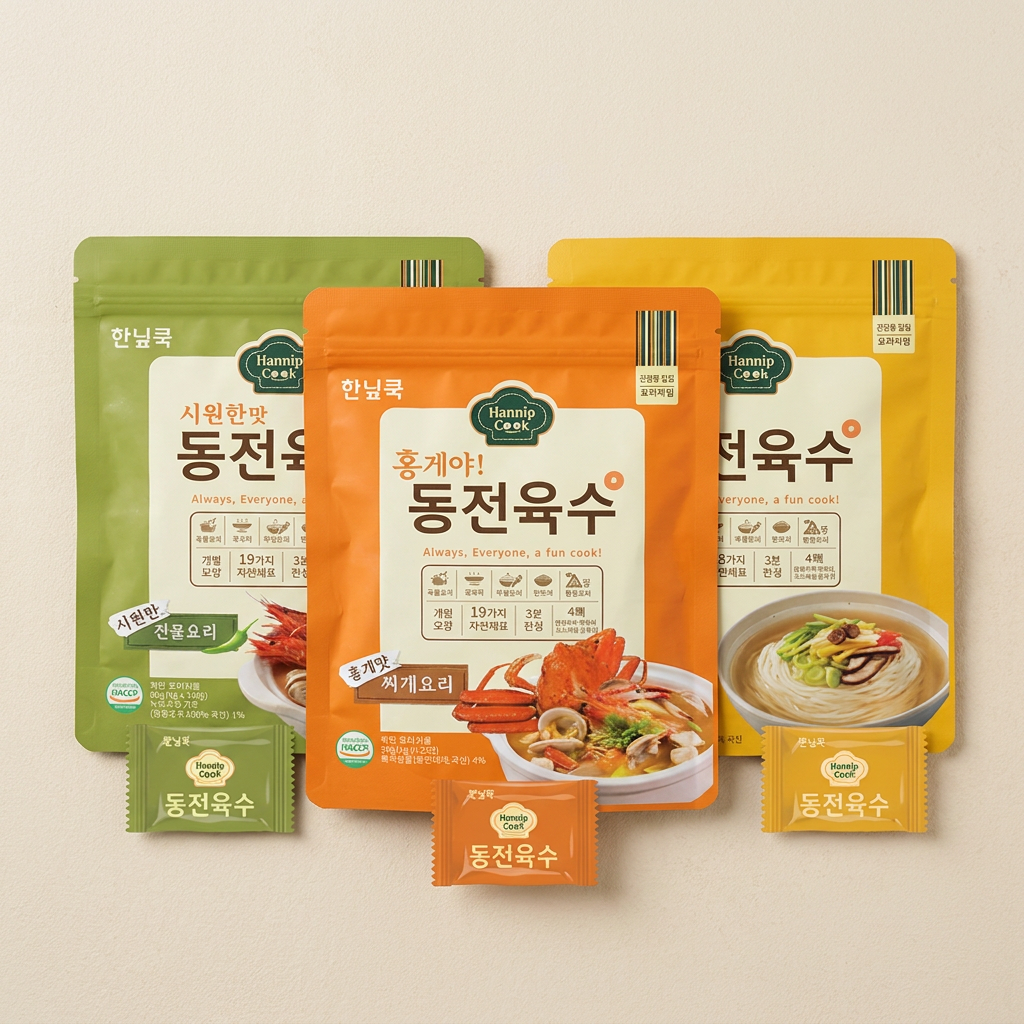 하루특가) 한닢쿡 동전육수 혼합 3종, 3팩, 1세트
