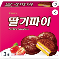 크라운 딸기파이, 3개, 300g
