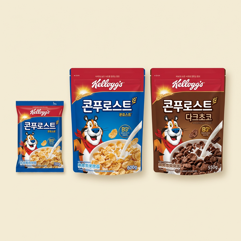 선착순특가) 켈로그 콘푸로스트, 600g, 1개 + 다크초코, 550g, 1개