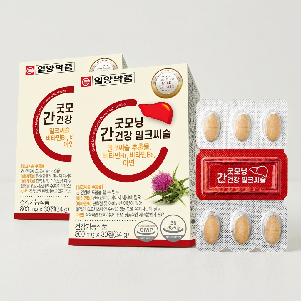 하루특가) 일양약품 굿모닝 간건강 밀크씨슬, 800mg, 30정, 2박스