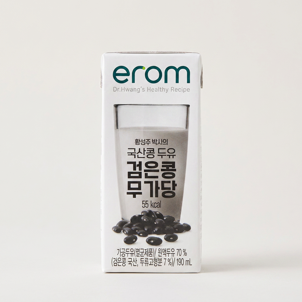 하루특가) 이롬 황성주 국산콩 두유 검은콩 무가당, 190ml, 16개