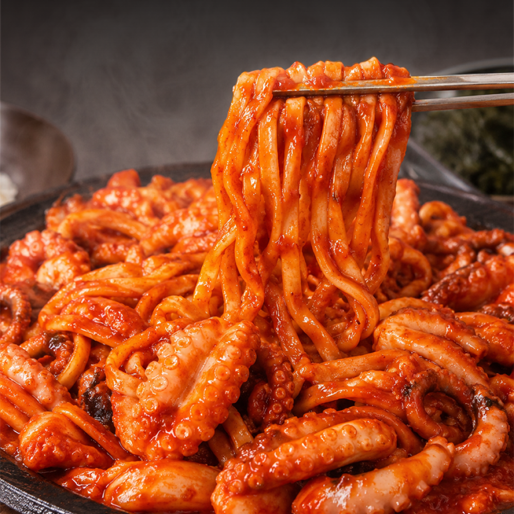 하루특가) 천일식품 쭈꾸미칼비빔면, 730g, 1개