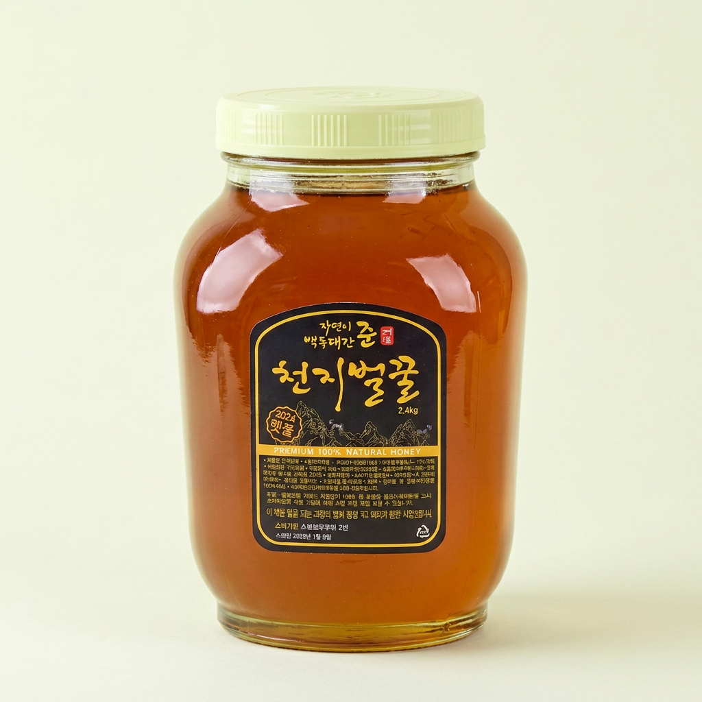 하루특가) 천지벌꿀, 경북 영주, 2.4kg, 2개