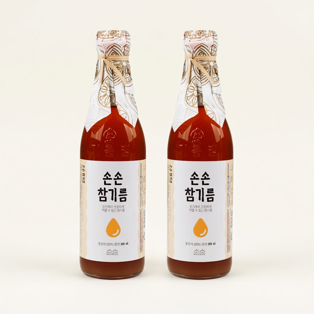 역대급특가) 100% 참깨 손손 참기름, 350ml, 2병