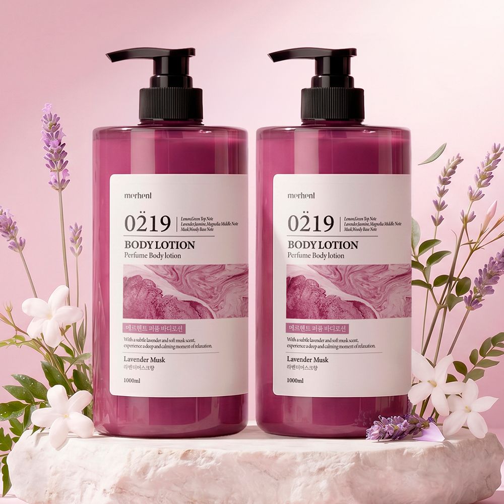 하루특가) 메르헨트 퍼퓸 바디로션, 라벤더머스크향, 1000ml, 2개
