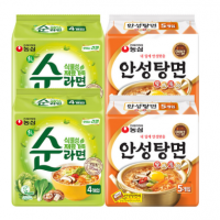 농심 안성탕면 10개 + 순라면 8개