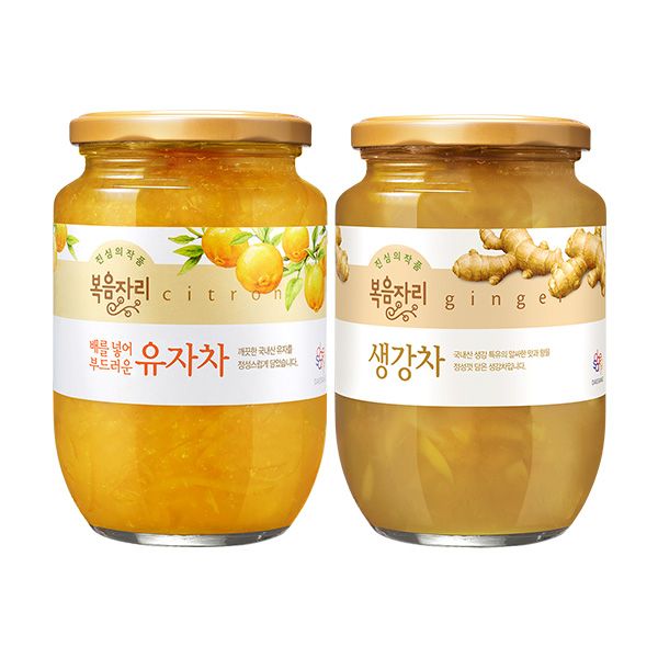 하루특가) 복음자리 유자차 620g + 생강차 600g, 1세트