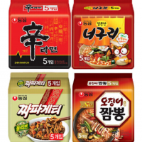 신라면 5봉 + 너구리 5봉 + 짜파게티 5봉 + 오징어짬뽕 5봉 (총 20봉)