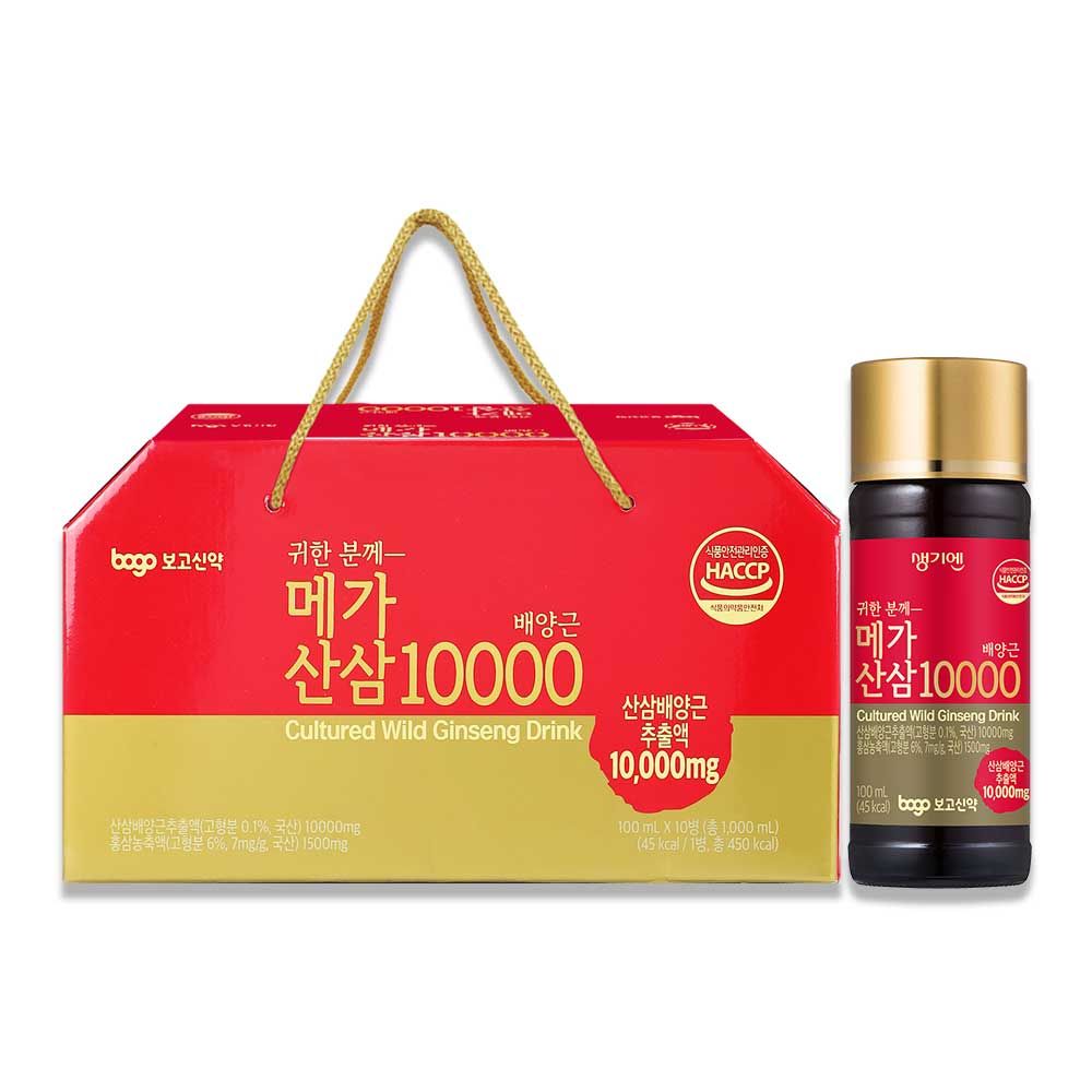 선착순특가) 보고신약 메가 산삼 10000, 선물용, 100ml, 10병