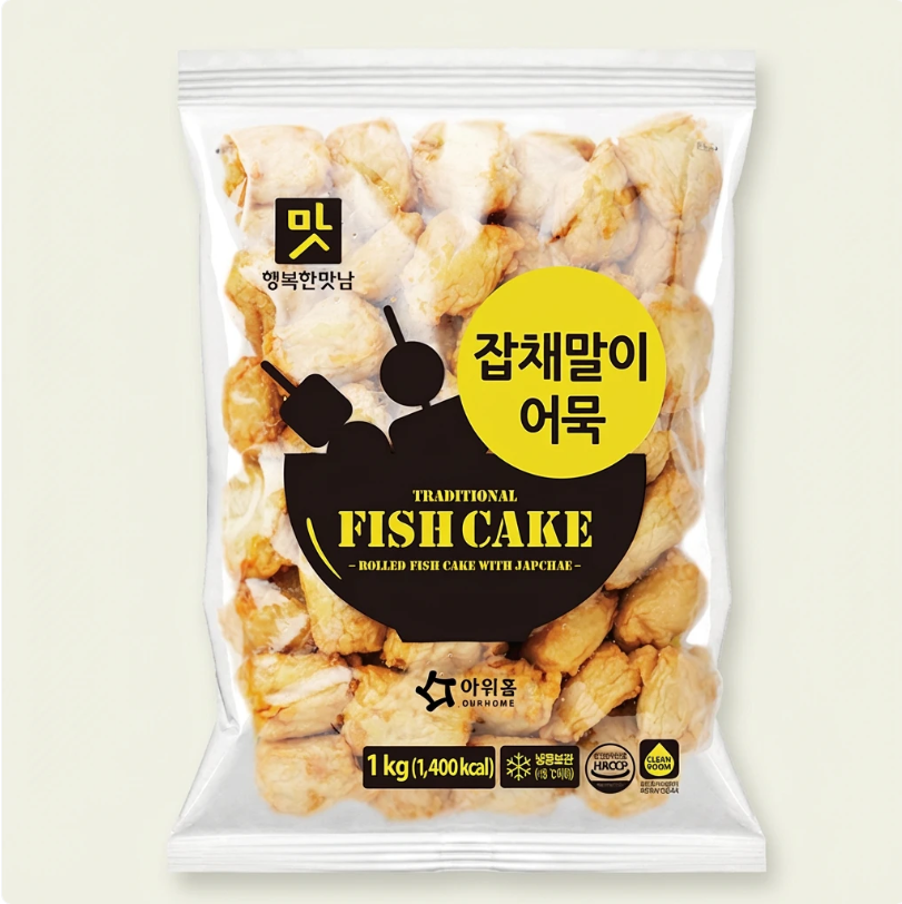 역대급특가) 아워홈 잡채말이 어묵, 1kg, 2팩