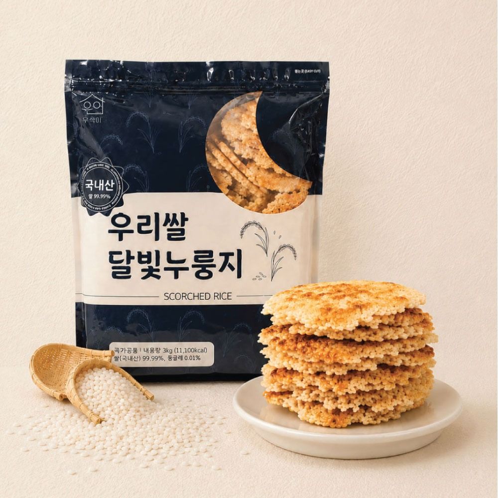 하루특가) 우리쌀 달빛누룽지, 3kg, 1개