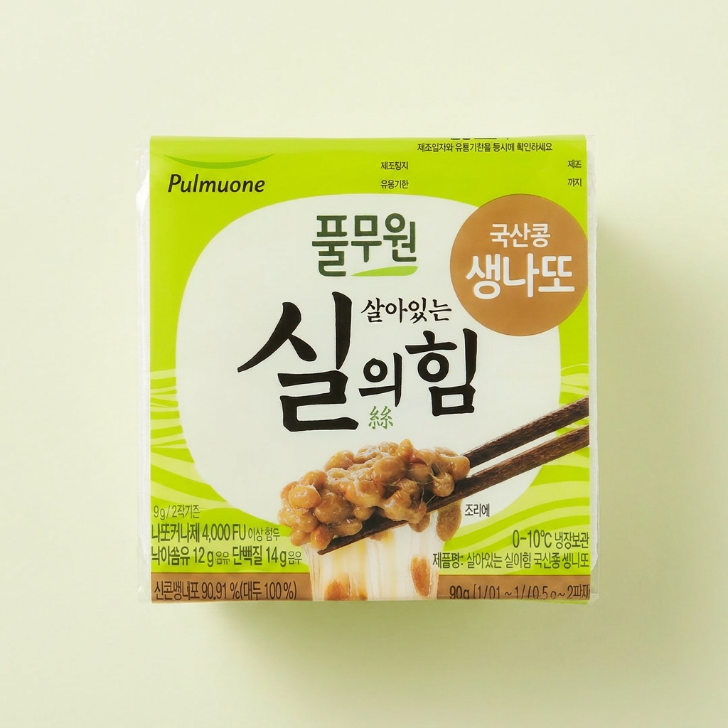 하루특가) 풀무원 국산콩 생나또, 49.5g, 2팩, 12개