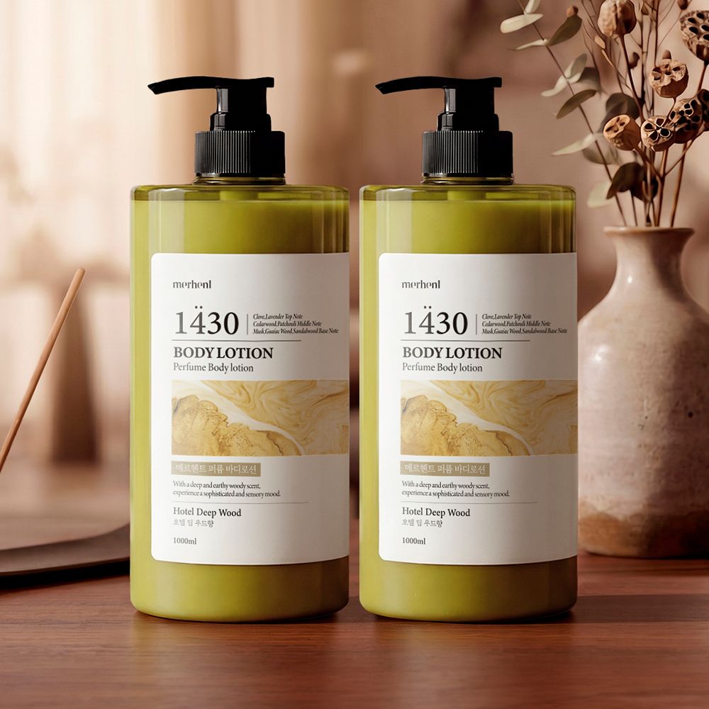 하루특가) 메르헨트 퍼퓸 바디로션, 호텔 딥 우드향, 1000ml, 2개