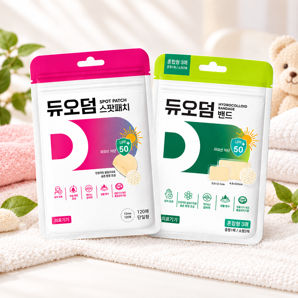 하루특가) 듀오덤 스팟패치 단일형, 12mm, 120매입, 1개 + 밴드, 혼합형, 3매입, 1개