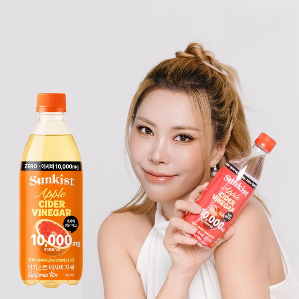 하루특가) 썬키스트 애사비 스파클링 제로 자몽, 500ml, 24개