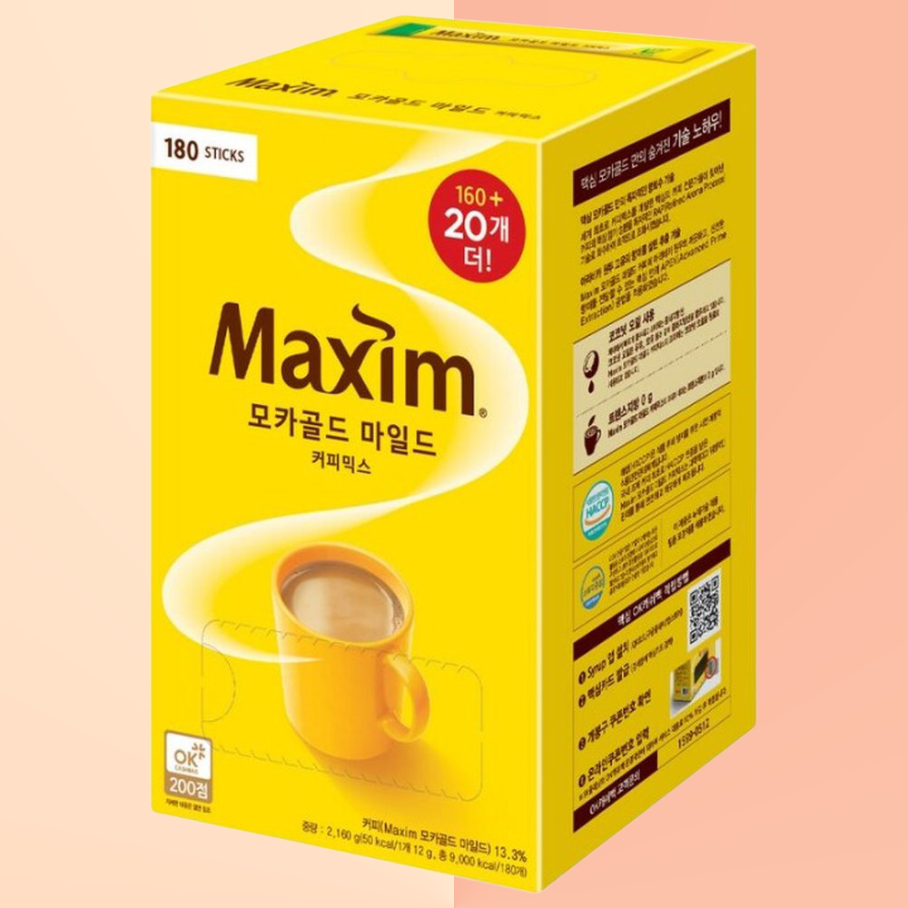 하루특가) 맥심 모카골드 마일드 커피믹스, 12g, 180개입, 1개