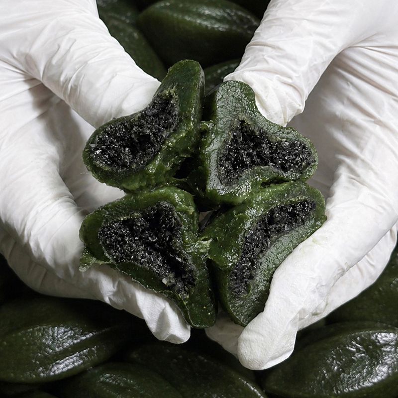 하루특가) 국내산 영광 모싯잎 흑임자송편, 800g, 1봉