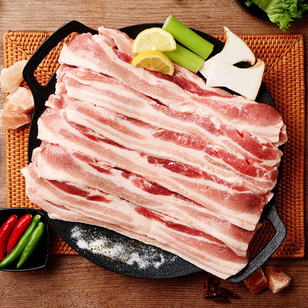 하루특가) 대용량 삼겹살, 1kg, 5팩