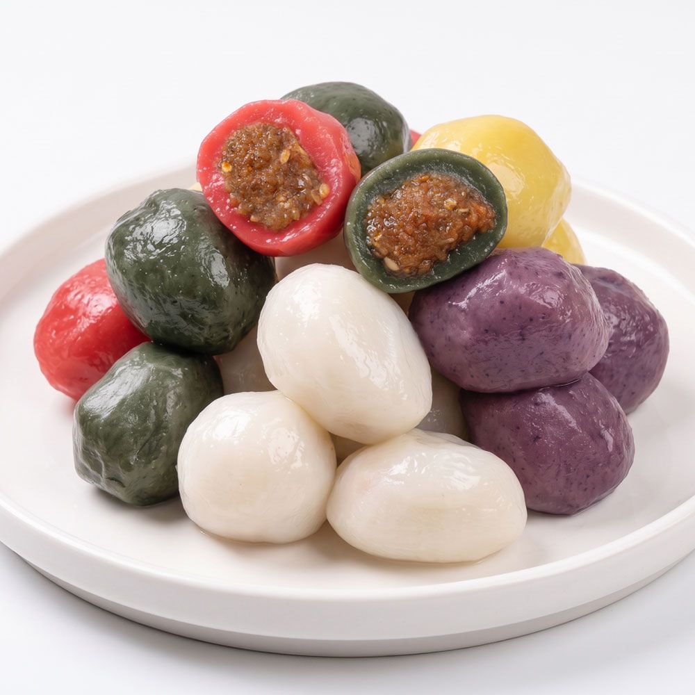 하루특가) 시루조아 오색 찹쌀 송편, 500g, 3팩