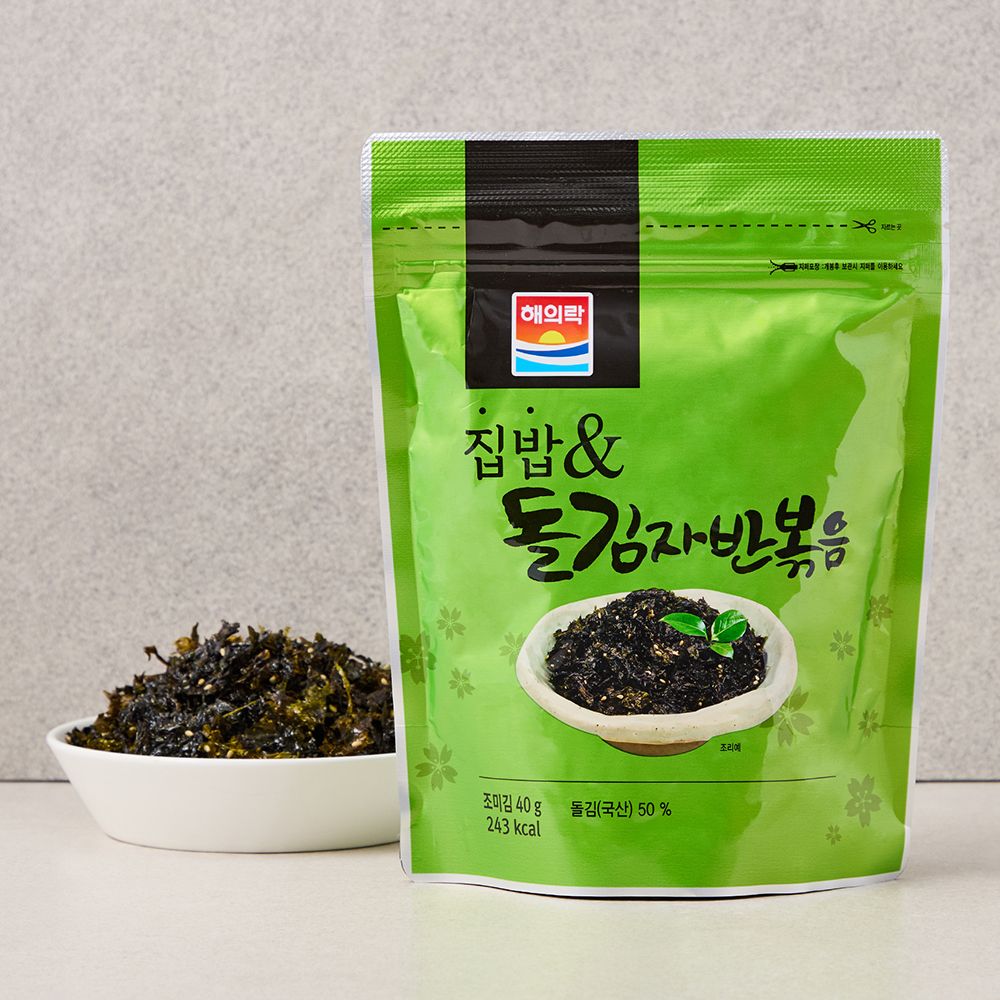 하루특가) 집밥 돌김자반볶음, 40g, 10봉