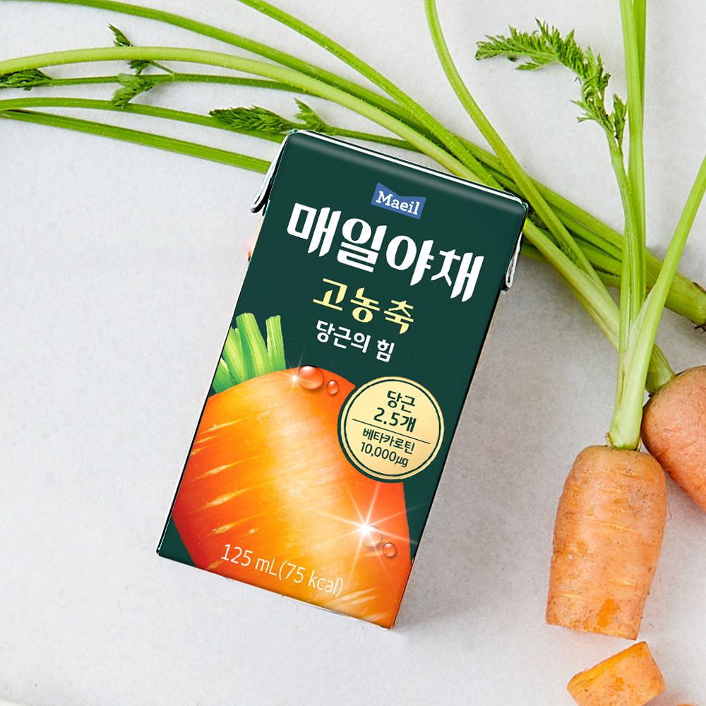하루특가) 매일야채 고농축 당근의 힘, 125ml, 24개