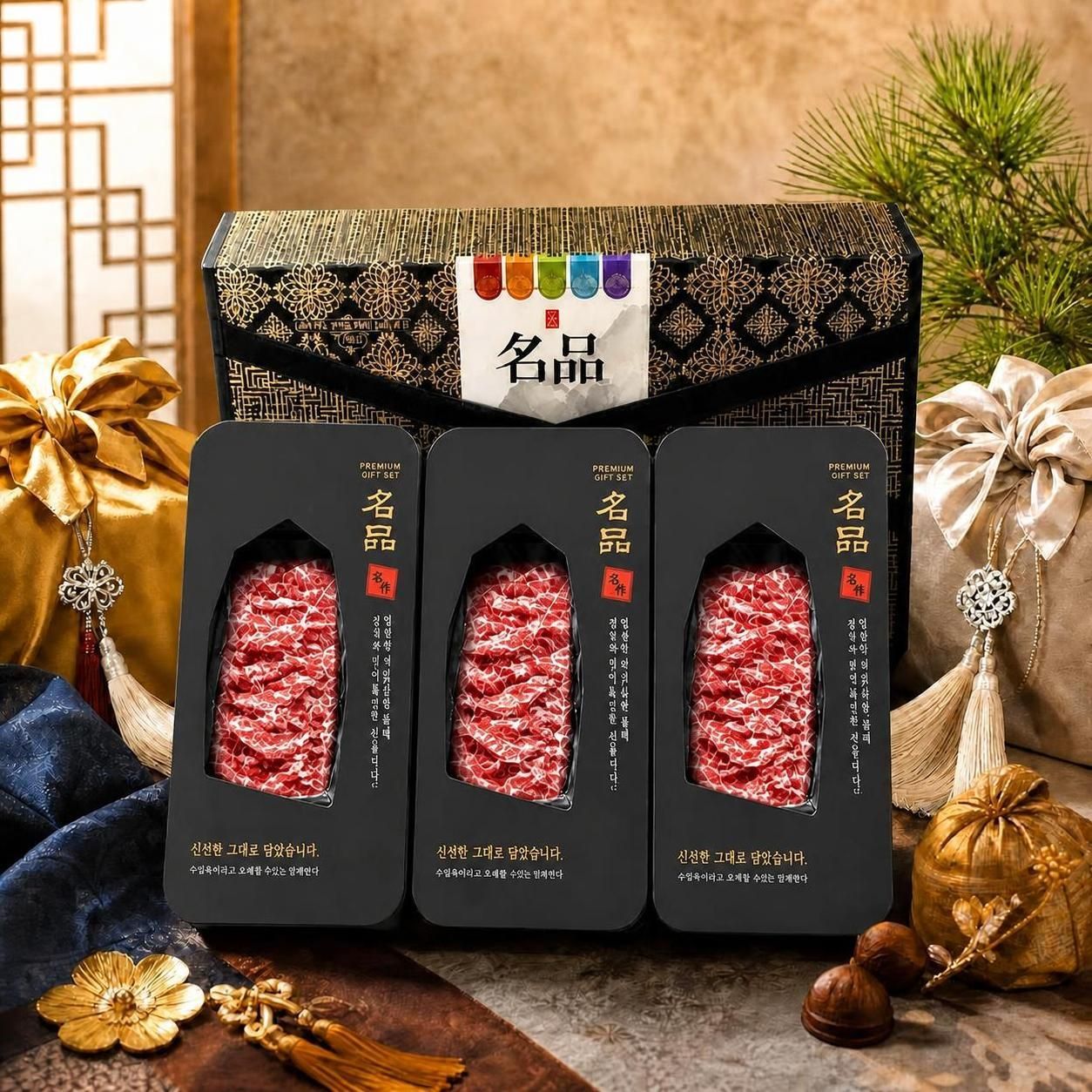 하루특가) 마랑컴퍼니 한우 1++ 불고기 선물세트, 200g, 3개입, 1세트