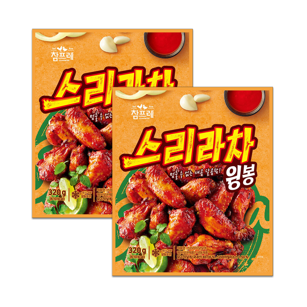 하루특가) 참프레 스리라차 윙봉, 320g, 4개