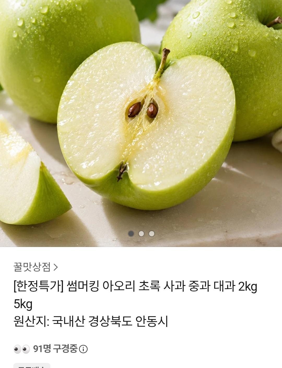 [카카오] 아오리 청사과 2kg 소과 (8,600원 / 무배)