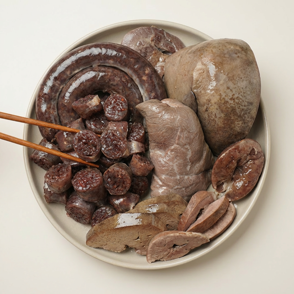 하루특가) 맛팜 옛고을 찰순대, 400g, 1개 + 푸짐한 내장 모둠, 500g, 1개