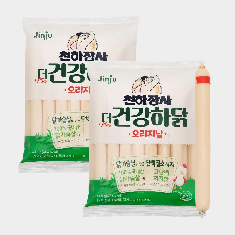 하루특가) 천하장사 더 건강하닭 오리지날, 28g, 16개, 2팩