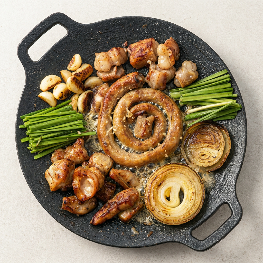 하루특가) 구이삼 소곱창 모둠 한판, 610g, 1팩