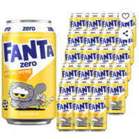 환타 제로 파인애플 탄산음료, 350ml, 24개
