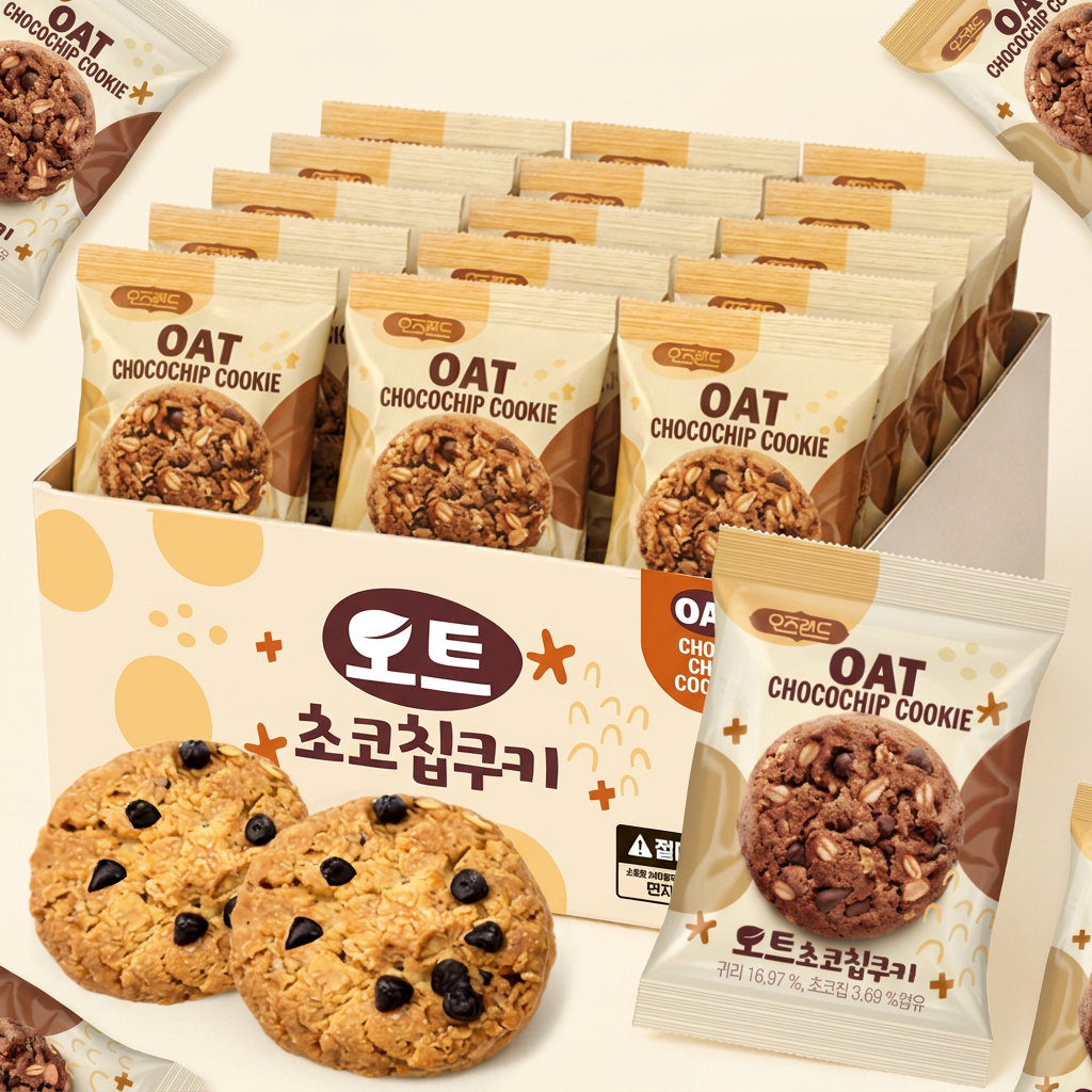 하루특가) 오즈랜드 오트 초코칩쿠키, 480g, 1개