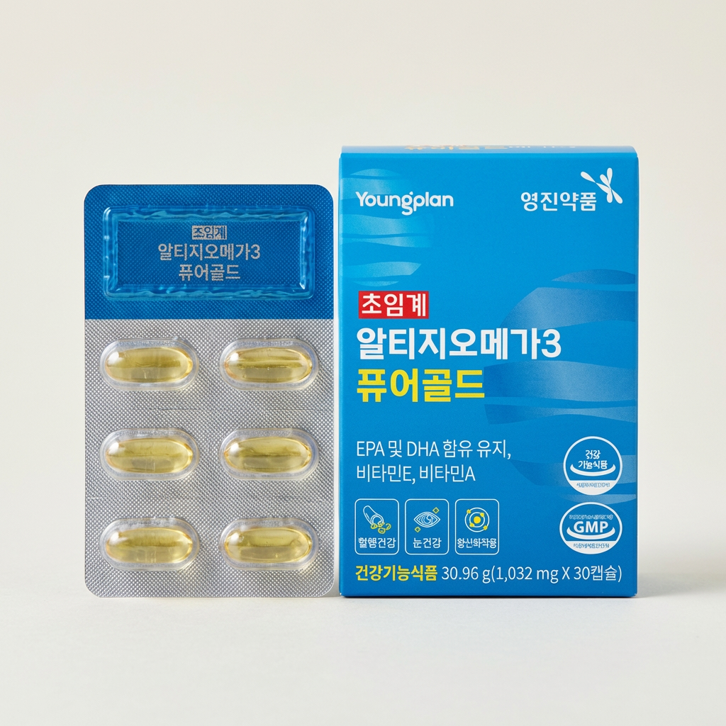 하루특가) 영진약품 초임계 알티지오메가3 퓨어골드, 30.96g, 30캡슐, 3박스